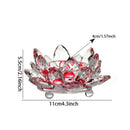 DecorBites™ Crystal Lotus Candle Holder Aromatherapy Base Candelabros