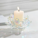 DecorBites™ Crystal Lotus Candle Holder Aromatherapy Base Candelabros