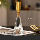 Elegant gold and crystal lotus candle holder set dining room decor