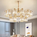 Modern gold crystal lustre chandelier dining room luxury lighting