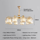 Modern gold crystal lustre chandelier dining room luxury lighting