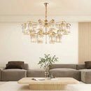 Modern gold crystal lustre chandelier dining room luxury lighting