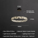 DecorBites™ Crystal Lustre Circle Chandelier LED Lights - Modern Luxury Minimalism décor