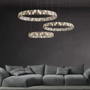 DecorBites™ Crystal Lustre Circle Chandelier LED Lights - Modern Luxury Minimalism décor