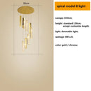Modern gold crystal lustre pendant lights for dining room dimmable