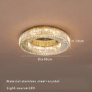 DecorBites™ Crystal Luxe C-Shape LED Ceiling Lamp Gold Finish