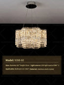 Decorbites crystal luxe multi-tiered gold chandelier living room light