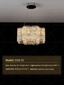 Decorbites crystal luxe multi-tiered gold chandelier living room light