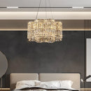 Decorbites crystal luxe multi-tiered gold chandelier living room light
