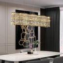 Decorbites crystal luxe multi-tiered gold chandelier living room light