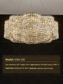 Decorbites crystal luxe multi-tiered gold chandelier living room light
