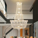 Modern european crystal luxe chandelier living room multi tiered light