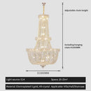 Modern european crystal luxe chandelier living room multi tiered light