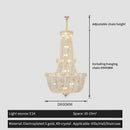 Modern european crystal luxe chandelier living room multi tiered light
