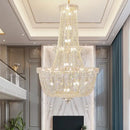 Modern european crystal luxe chandelier living room multi tiered light