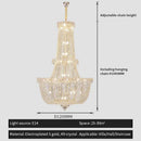 Modern european crystal luxe chandelier living room multi tiered light