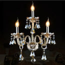 Luxury gold crystal wall lamp bedroom lighting with droplets