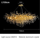 Modern gold crystal luxury ceiling chandelier for dining room