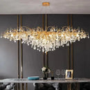 Modern gold crystal luxury ceiling chandelier for dining room