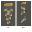 Modern gold crystal luxury ceiling chandelier staircase pendant light