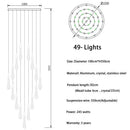 Modern gold crystal luxury ceiling chandelier staircase pendant light