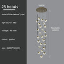 Decorbites crystal modern cubic chandelier living room led lighting