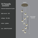 Decorbites crystal modern cubic chandelier living room led lighting