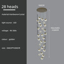 Decorbites crystal modern cubic chandelier living room led lighting