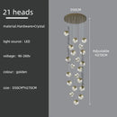 Decorbites crystal modern cubic chandelier living room led lighting