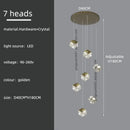 Decorbites crystal modern cubic chandelier living room led lighting
