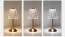 DecorBites™ Crystal retro table lamp  bedroom bedside lamp luxurious atmosphere lamp rechargeable dimming LED light