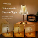 DecorBites™ Crystal retro table lamp  bedroom bedside lamp luxurious atmosphere lamp rechargeable dimming LED light