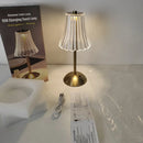 DecorBites™ Crystal retro table lamp  bedroom bedside lamp luxurious atmosphere lamp rechargeable dimming LED light