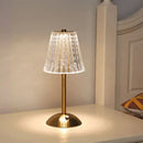 DecorBites™ Crystal retro table lamp  bedroom bedside lamp luxurious atmosphere lamp rechargeable dimming LED light