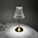 DecorBites™ Crystal retro table lamp  bedroom bedside lamp luxurious atmosphere lamp rechargeable dimming LED light