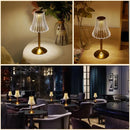 DecorBites™ Crystal retro table lamp  bedroom bedside lamp luxurious atmosphere lamp rechargeable dimming LED light