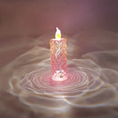Decorbites crystal rose red led candle night light for bedroom