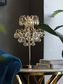 Decorbites crystal table lamp golden chandelier bedroom light