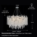 Decorbites crystal tassel gold branch chandelier dining room light