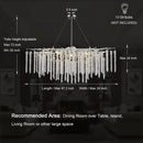 Decorbites crystal tassel gold branch chandelier dining room light