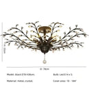Decorbites crystal tree black chandelier with beads bedroom light