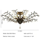 Decorbites crystal tree black chandelier with beads bedroom light