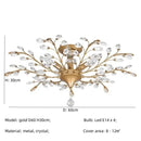 Decorbites crystal tree black chandelier with beads bedroom light