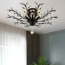 Decorbites crystal tree black chandelier with beads bedroom light