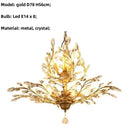 Decorbites crystal tree black chandelier with beads bedroom light