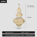 Decorbites crystal villa gold chandelier living room lighting