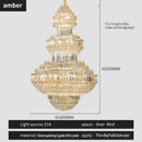 Decorbites crystal villa gold chandelier living room lighting