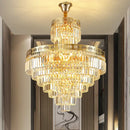 Decorbites crystal villa golden crown chandelier staircase light