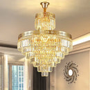 Decorbites crystal villa golden crown chandelier staircase light