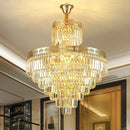 Decorbites crystal villa golden crown chandelier staircase light